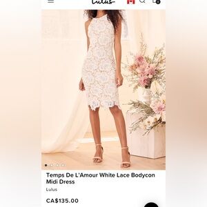 Lulus White Lace Dress
